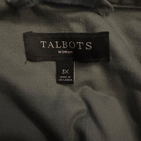 Talbots Womens Utility Jacket 3X Embroidered Sleeves Button Pockets - Picture 5 of 6